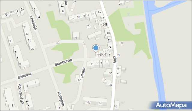 Police, Słoneczna, 14, mapa Police