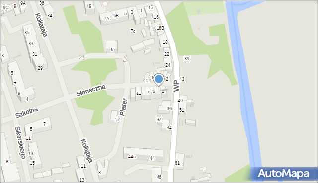 Police, Słoneczna, 3, mapa Police