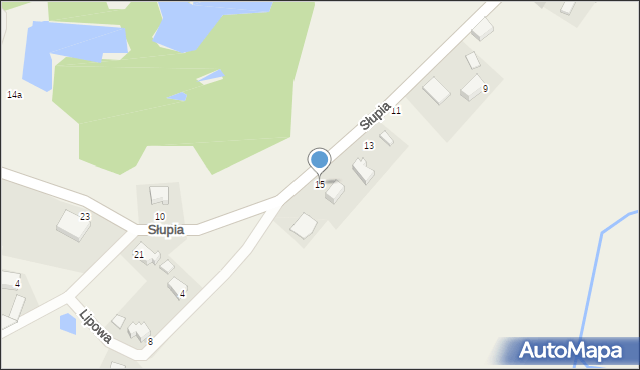 Pomieczyno, Słupia, 15, mapa Pomieczyno