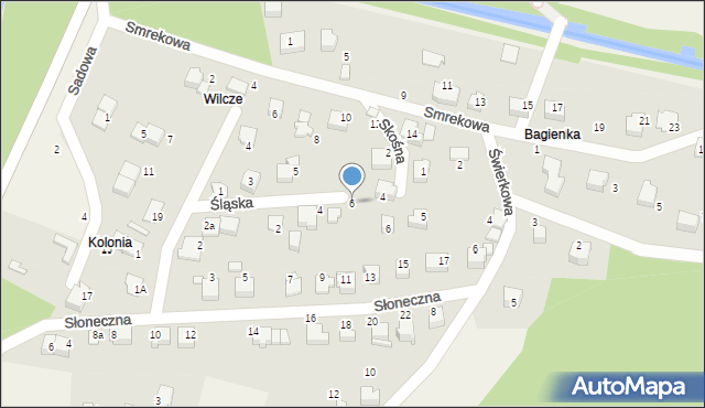 Porąbka, Śląska, 6, mapa Porąbka