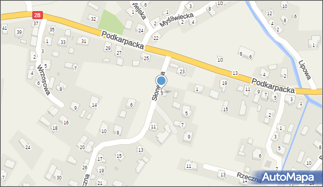 Posada Zarszyńska, Słoneczna, 3, mapa Posada Zarszyńska