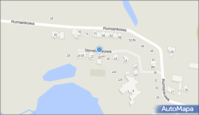 Poznań, Słonecznikowa, 20, mapa Poznania