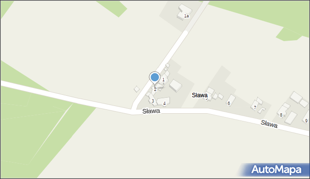 Poznowice, Sława, 2, mapa Poznowice