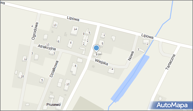 Prusewo, Słoneczna, 7, mapa Prusewo