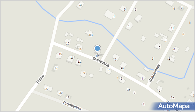 Pruszcz, Słoneczna, 8c, mapa Pruszcz