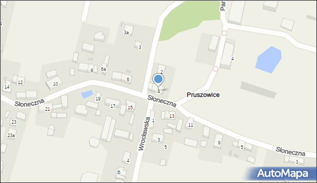 Pruszowice, Słoneczna, 4, mapa Pruszowice