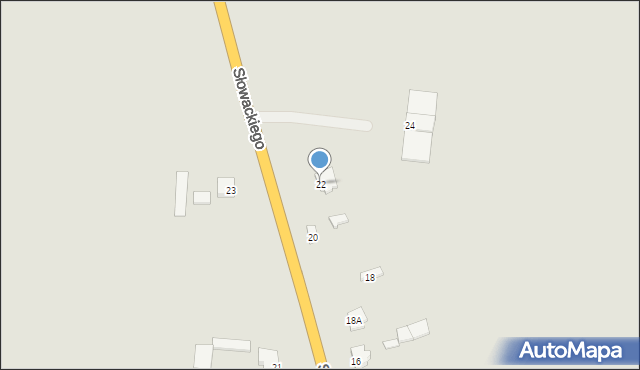 Przasnysz, Słowackiego Juliusza, 22, mapa Przasnysz