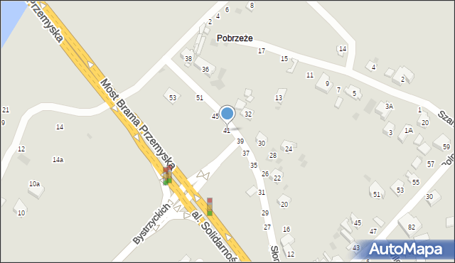 Przemyśl, Słoneczna, 41, mapa Przemyśla