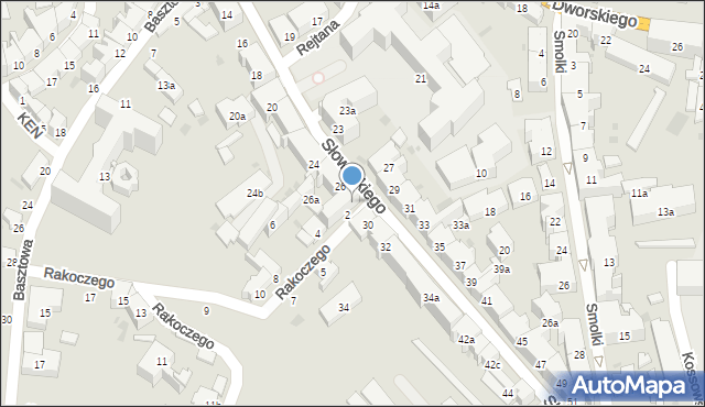 Przemyśl, Słowackiego Juliusza, 28, mapa Przemyśla