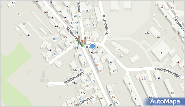 Przemyśl, Słowackiego Juliusza, 59, mapa Przemyśla