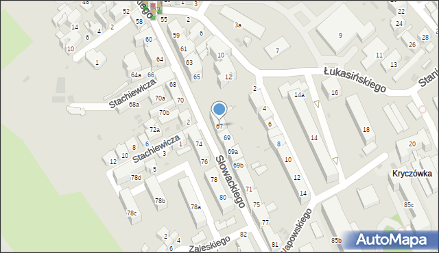 Przemyśl, Słowackiego Juliusza, 67, mapa Przemyśla