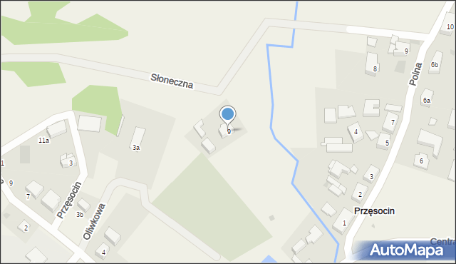 Przęsocin, Słoneczna, 9, mapa Przęsocin