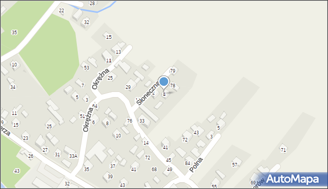 Przyborów, Słoneczna, 4, mapa Przyborów