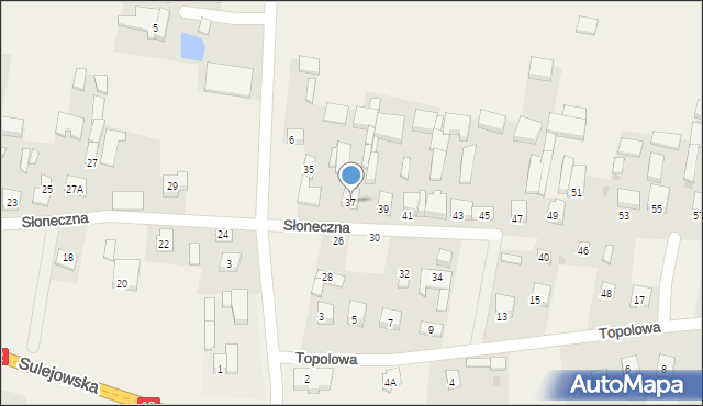 Przygłów, Słoneczna, 37, mapa Przygłów