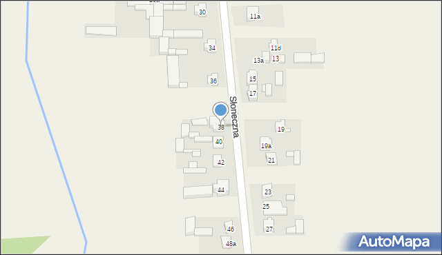 Przykona, Słoneczna, 38, mapa Przykona