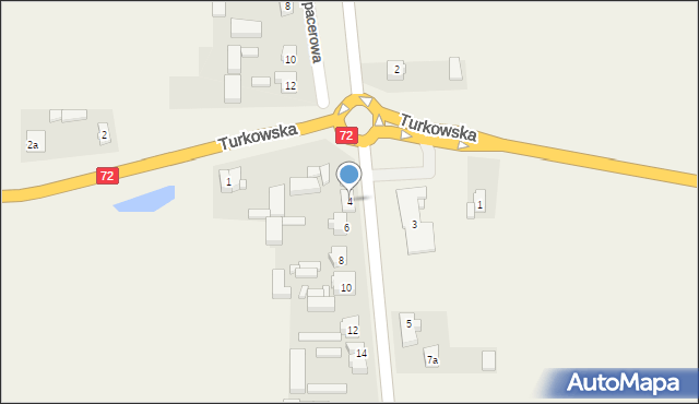 Przykona, Słoneczna, 4, mapa Przykona