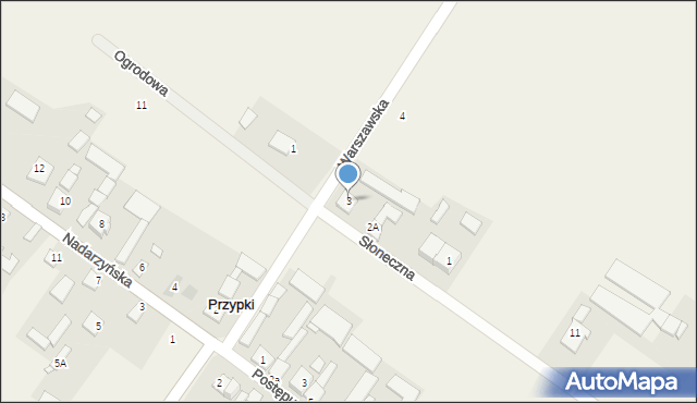 Przypki, Słoneczna, 3, mapa Przypki