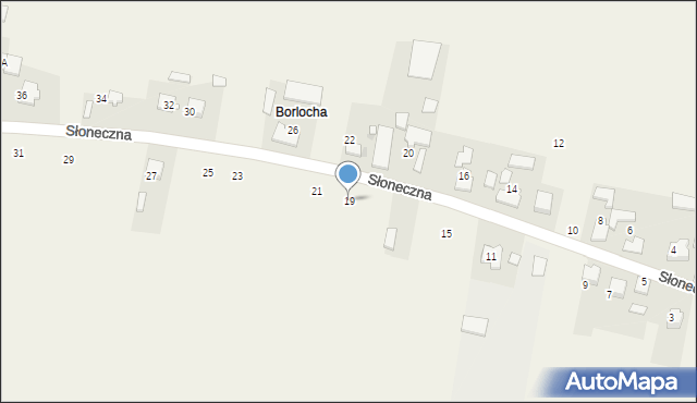 Przystajń, Słoneczna, 19, mapa Przystajń