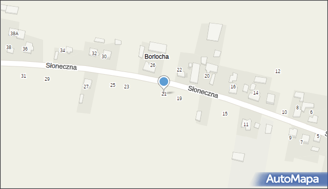 Przystajń, Słoneczna, 21, mapa Przystajń