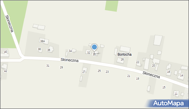 Przystajń, Słoneczna, 30, mapa Przystajń