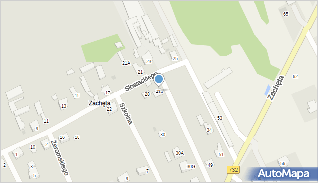 Przytyk, Słowackiego Juliusza, 28a, mapa Przytyk