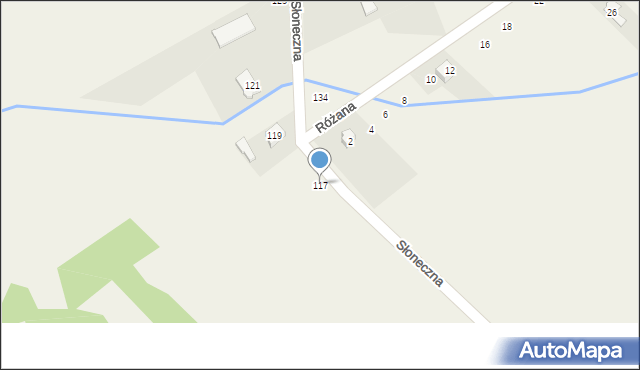 Pustkowie Lgockie, Słoneczna, 117, mapa Pustkowie Lgockie