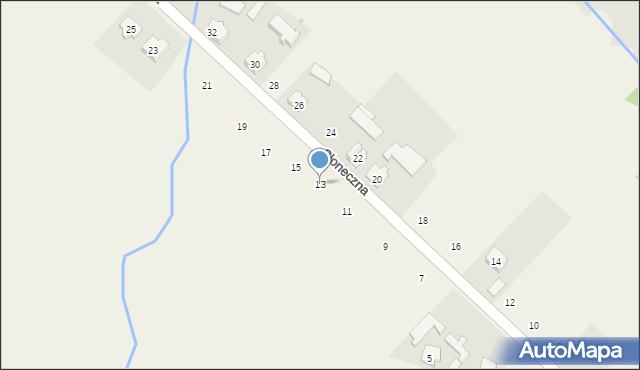 Pustkowie Lgockie, Słoneczna, 13, mapa Pustkowie Lgockie