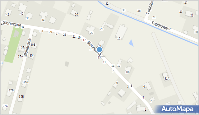 Pysznica, Słoneczna, 13, mapa Pysznica