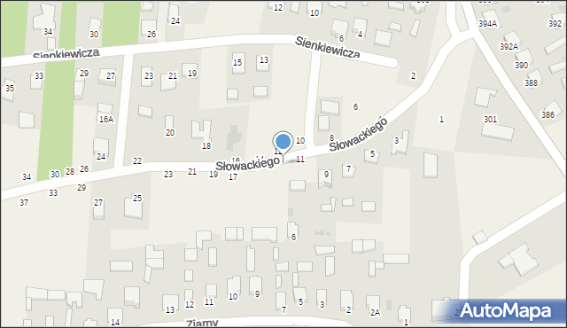 Pysznica, Słowackiego Juliusza, 13, mapa Pysznica