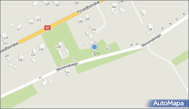 Radomsko, Słonimskiego Antoniego, 39, mapa Radomsko