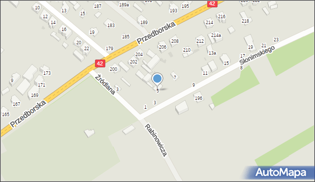 Radomsko, Słonimskiego Antoniego, 5, mapa Radomsko