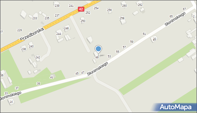 Radomsko, Słonimskiego Antoniego, 51, mapa Radomsko