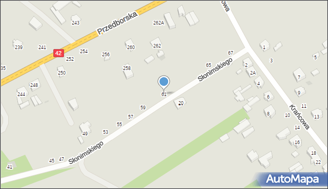 Radomsko, Słonimskiego Antoniego, 61, mapa Radomsko