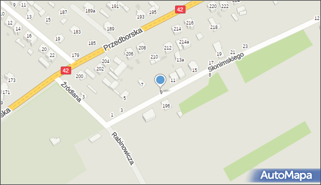 Radomsko, Słonimskiego Antoniego, 9, mapa Radomsko