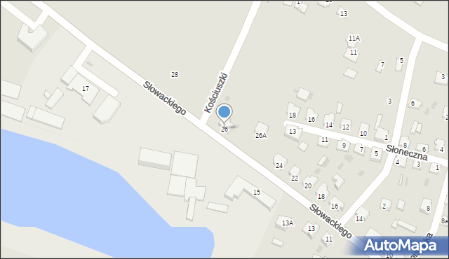 Radymno, Słowackiego Juliusza, 26, mapa Radymno