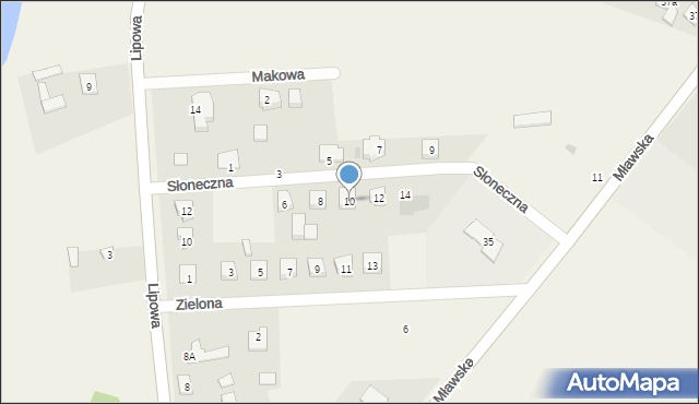 Radzanów, Słoneczna, 10, mapa Radzanów