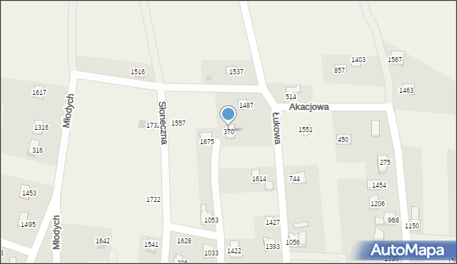 Radziechowy, Słoneczna, 370, mapa Radziechowy