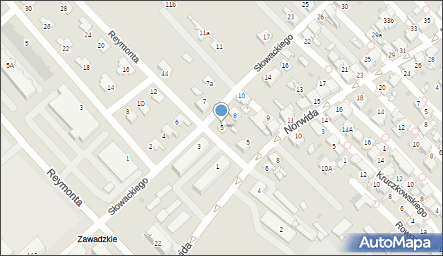 Radzionków, Słowackiego Juliusza, 6, mapa Radzionków