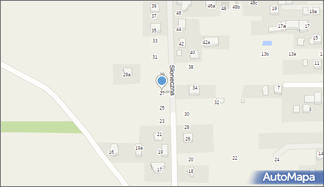 Radziszów, Słoneczna, 27, mapa Radziszów