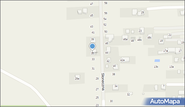 Radziszów, Słoneczna, 35, mapa Radziszów