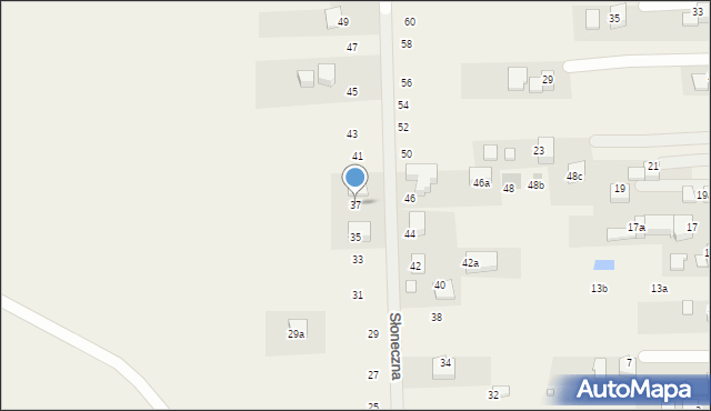 Radziszów, Słoneczna, 37, mapa Radziszów