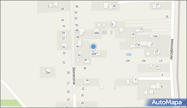 Radziszów, Słoneczna, 42a, mapa Radziszów