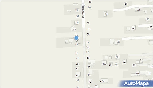 Radziszów, Słoneczna, 45, mapa Radziszów