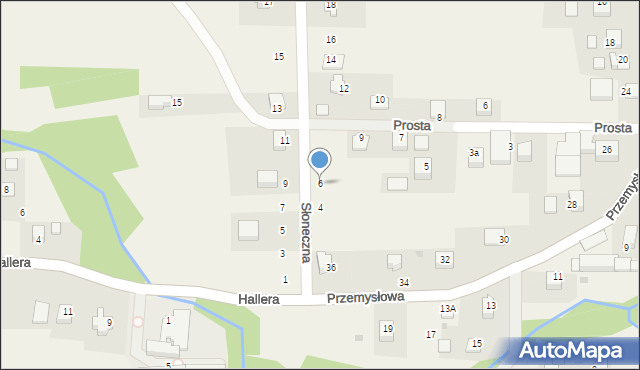 Radziszów, Słoneczna, 6, mapa Radziszów