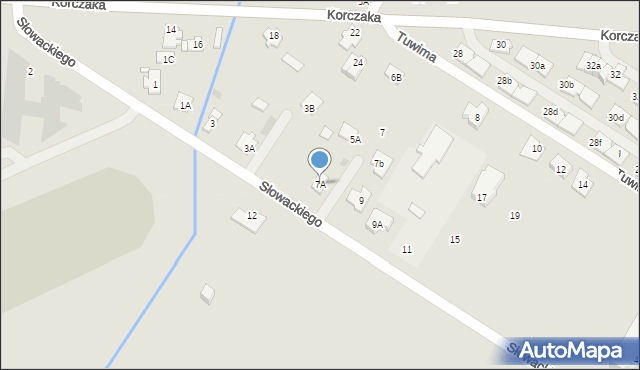 Radzymin, Słowackiego Juliusza, 7A, mapa Radzymin