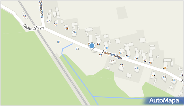 Raszowa, Słowackiego Juliusza, 83, mapa Raszowa