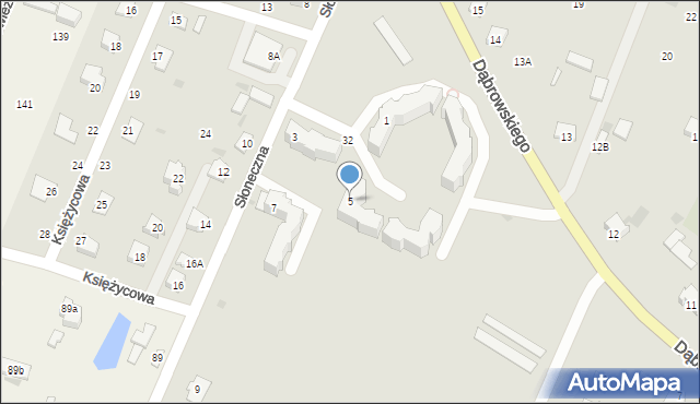 Rejowiec, Słoneczna, 5, mapa Rejowiec
