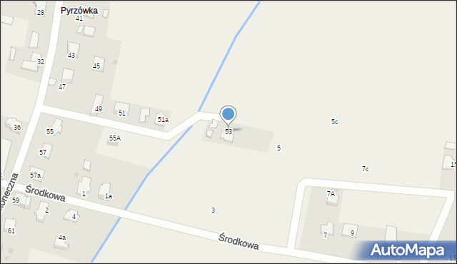 Roczyny, Słoneczna, 53, mapa Roczyny