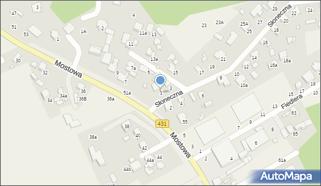 Rogalinek, Słoneczna, 1, mapa Rogalinek