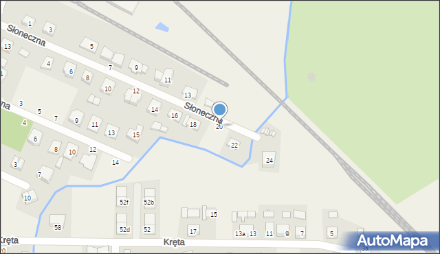 Rokietnica, Słoneczna, 20, mapa Rokietnica